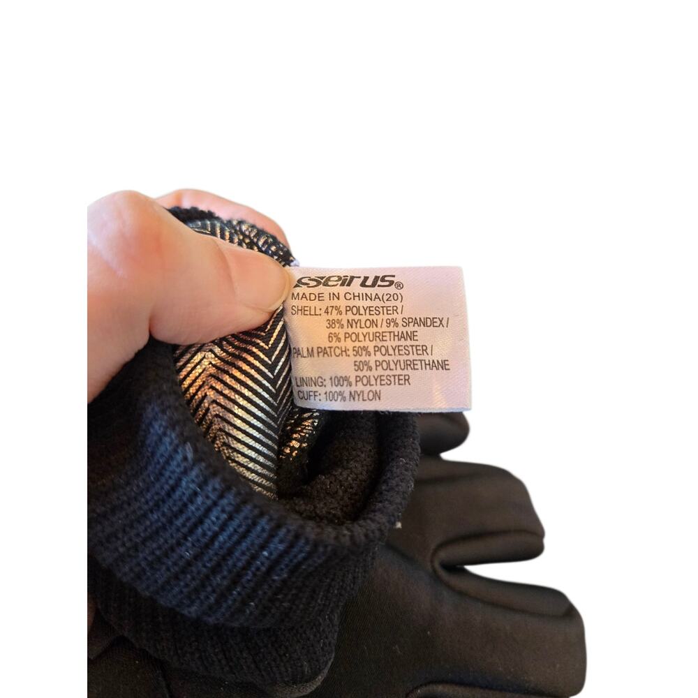 Seirus black winter gloves, size xl - Picture 4 of 4